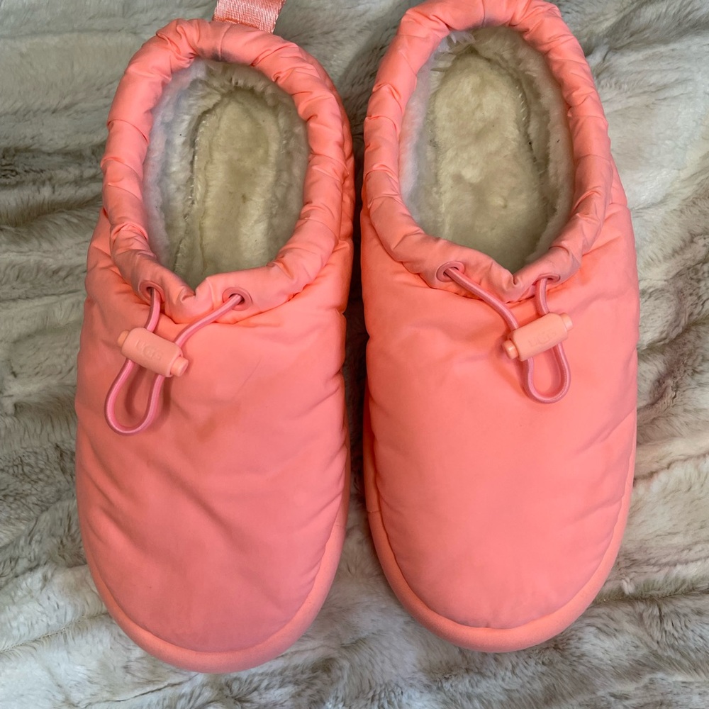 UGG Coral Pink Quilted Slide Slippers - Picture 6 of 11